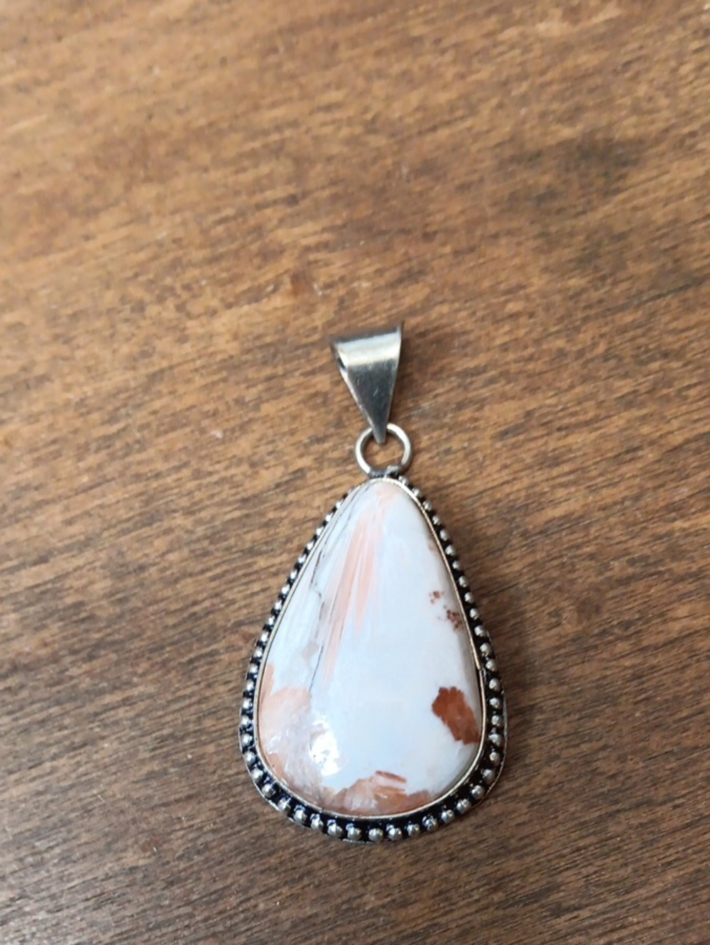 Scolecite Teardrop Stone Pendant